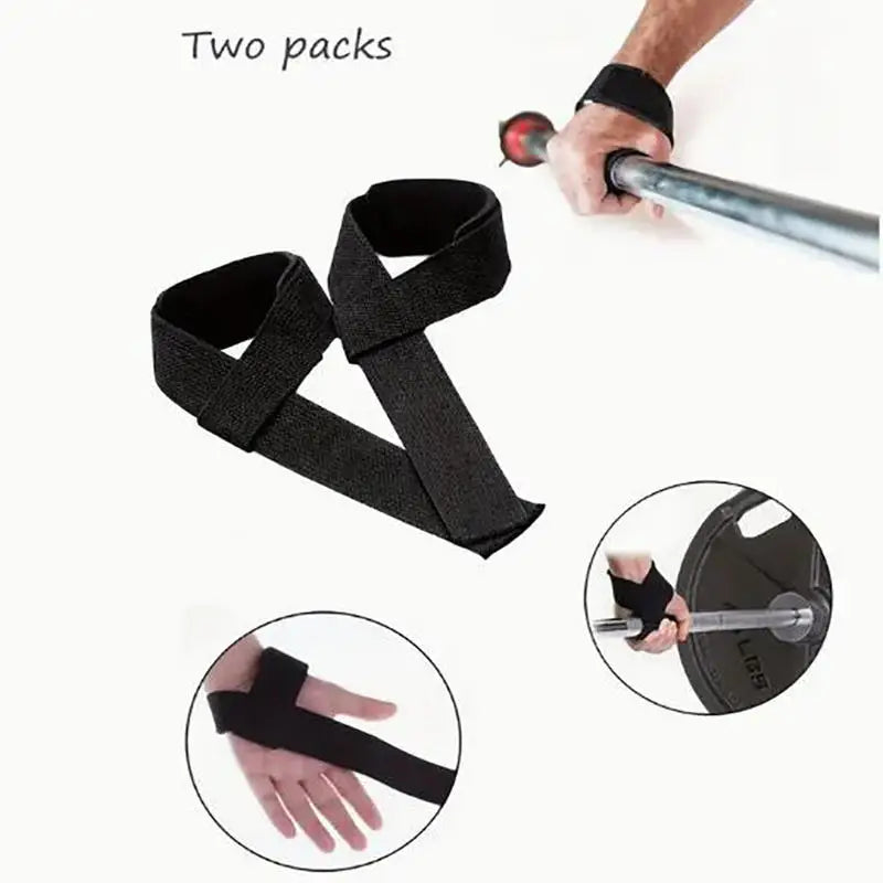 Weight Lifting Wrist Straps & Hand Grip Wrap Gym Equipment
