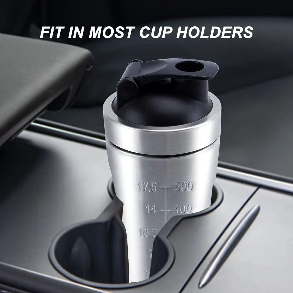 Shaker Bottle 500/739ml Stainless Steel Shaker Bottle with Scale Leak Proof Water Bottle