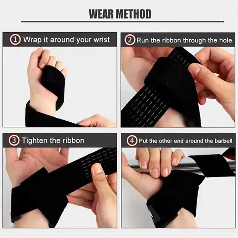 Weight Lifting Wrist Straps & Hand Grip Wrap Gym Equipment